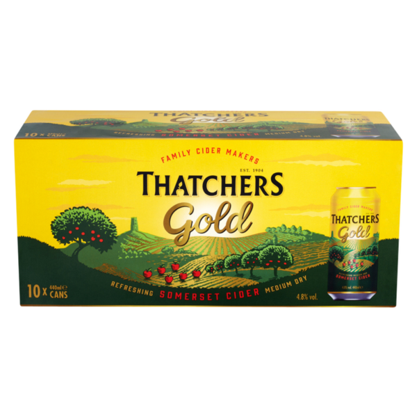 Cider - Thatchers Gold (x10 - 440ml Cans)