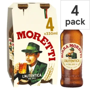 Beer - 'Moretti' (x4 Bottles -330ml)